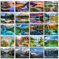 gatyztory painting by numbers on canvas with frame diy kit for adults drawing acrylic paint oil picture of coloring by numbers a