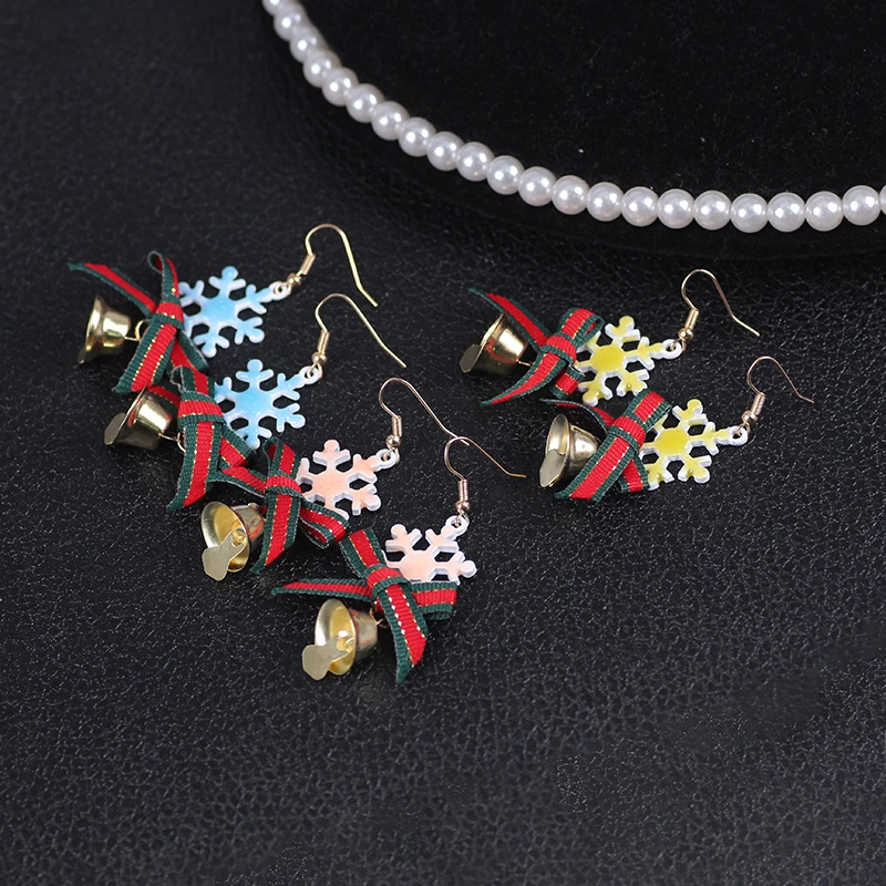 DIY серьга с рождественской тематикой для женщин и девочек Разноцветные серьги