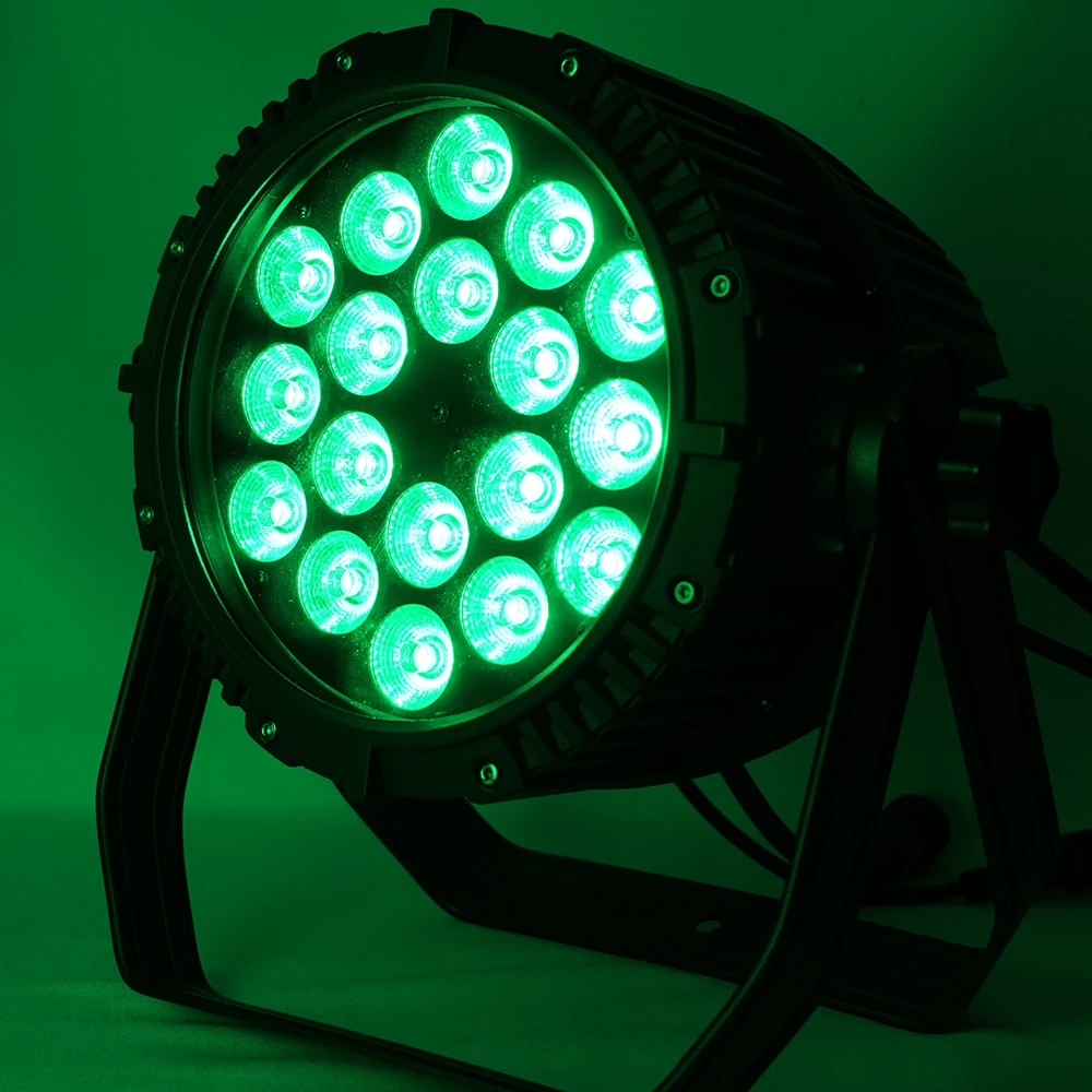 للبيع 4 مصابيح إضاءة خارجية 18 × 12 وات IP65 ، 4 في 1 ، مقاومة للماء ، إضاءة خارجية متعددة الألوان RGBW DMX512