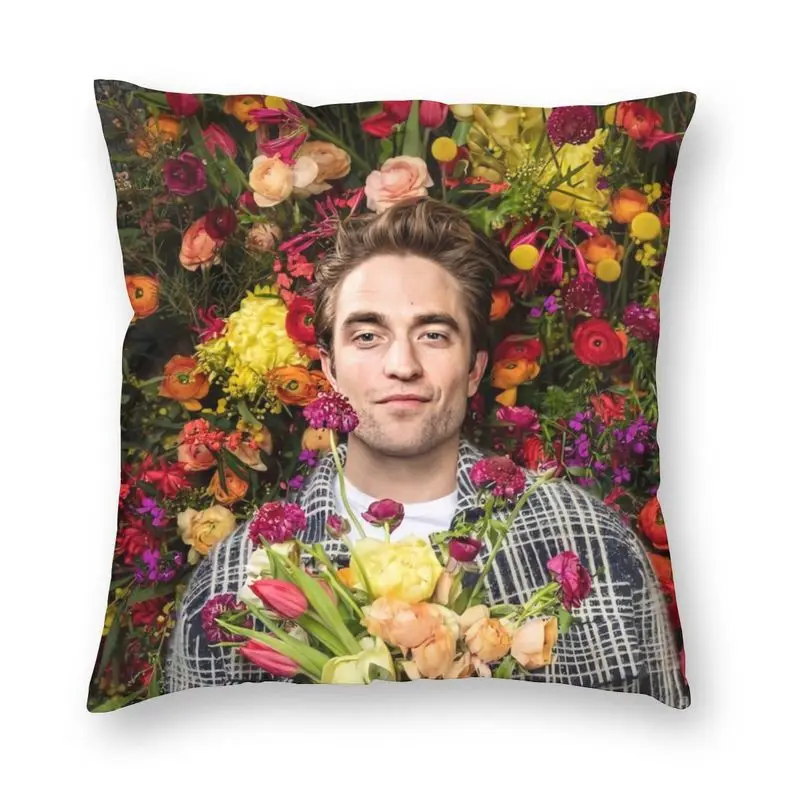 

Good Time Robert Pattinson Cushion Cover Two Side Print Rob Floor Pillow Case for Sofa Cool Pillowcase Home Decoration
