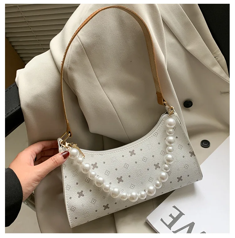 Французская Сумочка для багета осенняя с жемчугом новая трендовая модная