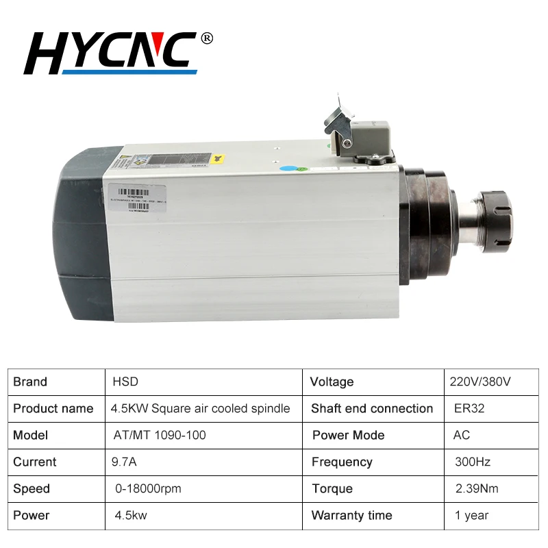 Высокомощный Электродвигатель с воздушным охлаждением для фрезерного станка