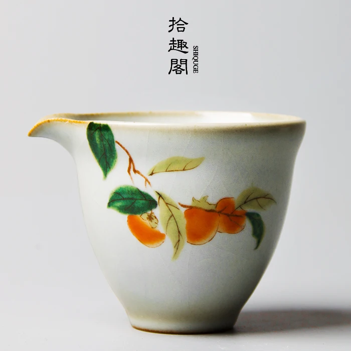 

Ruyao gongdao cup antique ceramic tea distributor handmade tea sea Jingdezhen kungfu tea large tea set