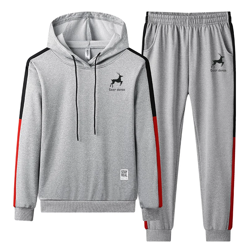 

2021 men's hooded fashion sweatshirt suit long-sleeved fall spring casual hoodie sport patchwork sweatshirt