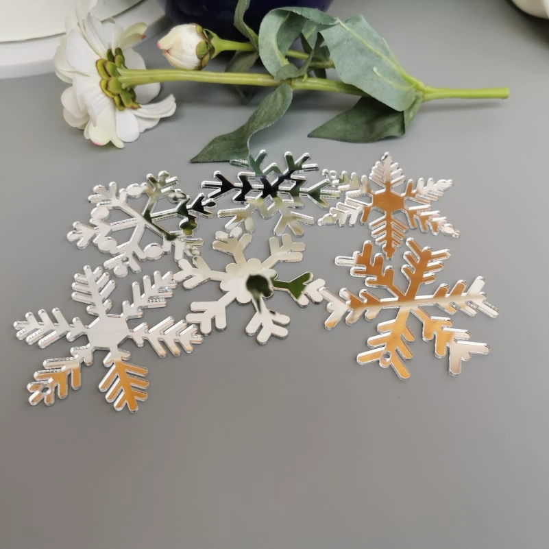 6 шт./лот рождественские украшения зеркальная поверхность мини елочные Санта