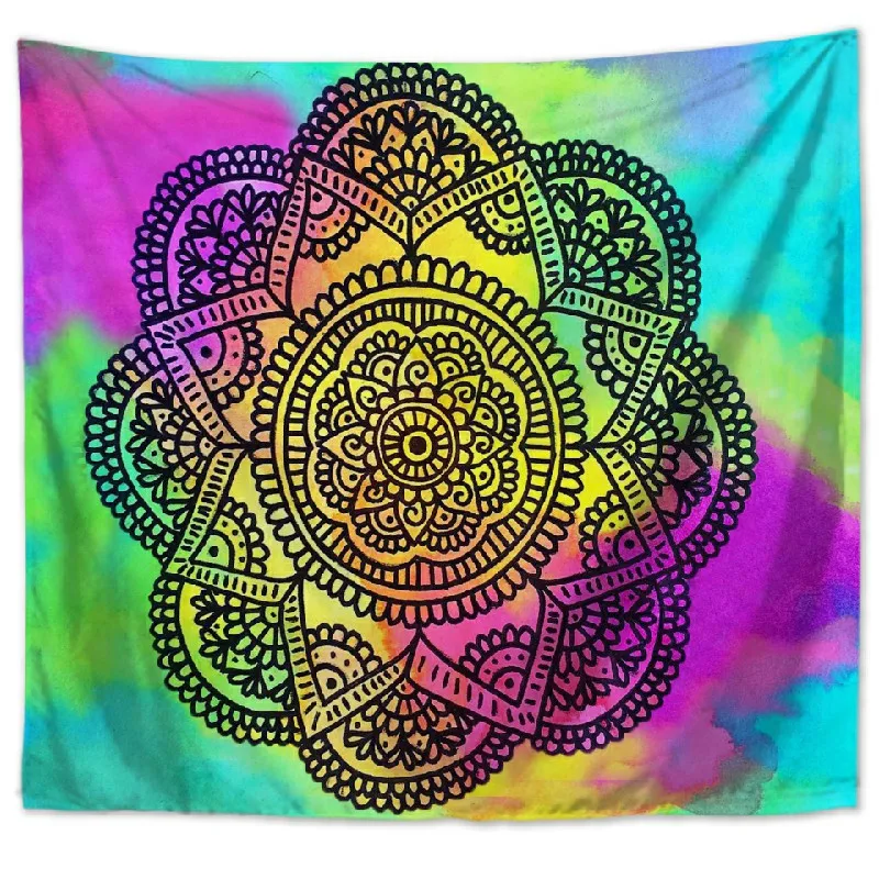 GT1020-1 Thregost Colorful Mandala Tapestry Wall Hanging Polyester Printed Woven Wall Tapestries Indian Table Cloths Large Size Tapestry - Цвет: GT1020-1