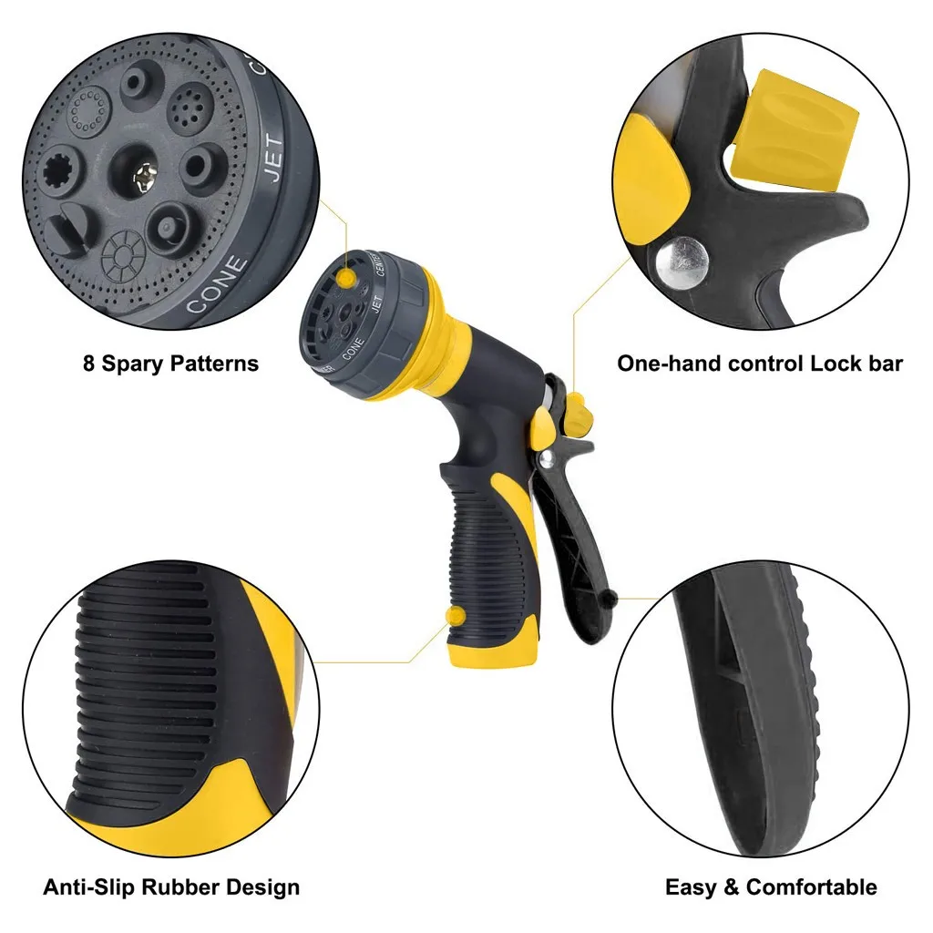 High Pressure Garden Car Wash Water Gun Hand-held Multi-function Hose Spray Nozzle Durable Lawn Sprinkle Tools | Дом и сад