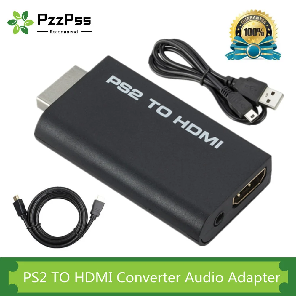 PzzPss HD PS2 To HDMI-Compatibale 480i/480p/576i Audio Video Converter Adapter With 3.5MM Supports For Display Modes | Электроника
