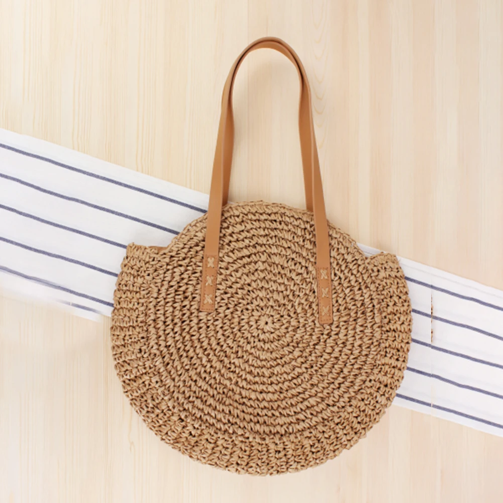 Женская сумка на одно плечо милая винтажная ручная круглая летняя для девочек