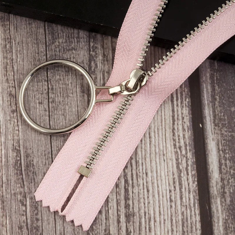 pinksilver 2/5 шт Meetee автоматический замок 3# Металлические молнии 20 см закрытые молнии для шитья сумки, юбка DIY аксессуары для одежды ZA152 - Цвет: pinksilver