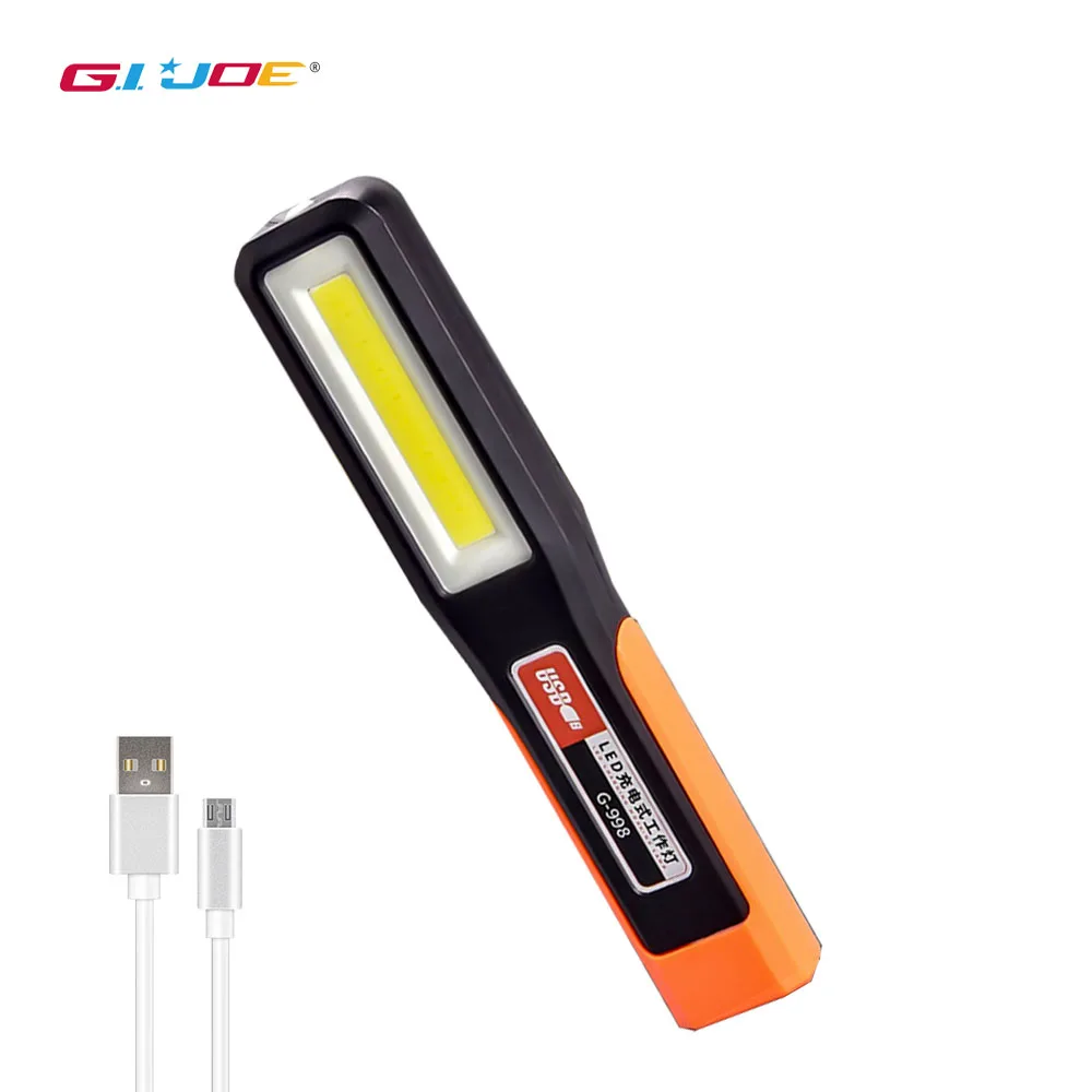 

COB Working Inspection Light LED Torch USB Charging Lantern Swivel Hook Magnetic Flashlight For Camping Car Repair Maintenance