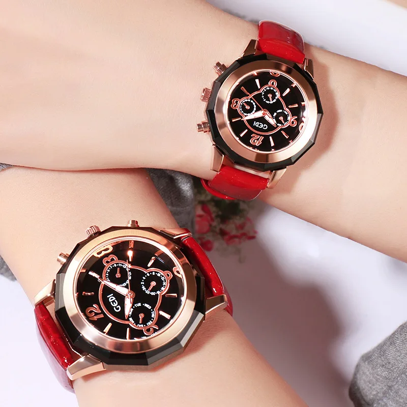 Xiaoxiangfeng couple watch British style waterproof belt women's watch fashion