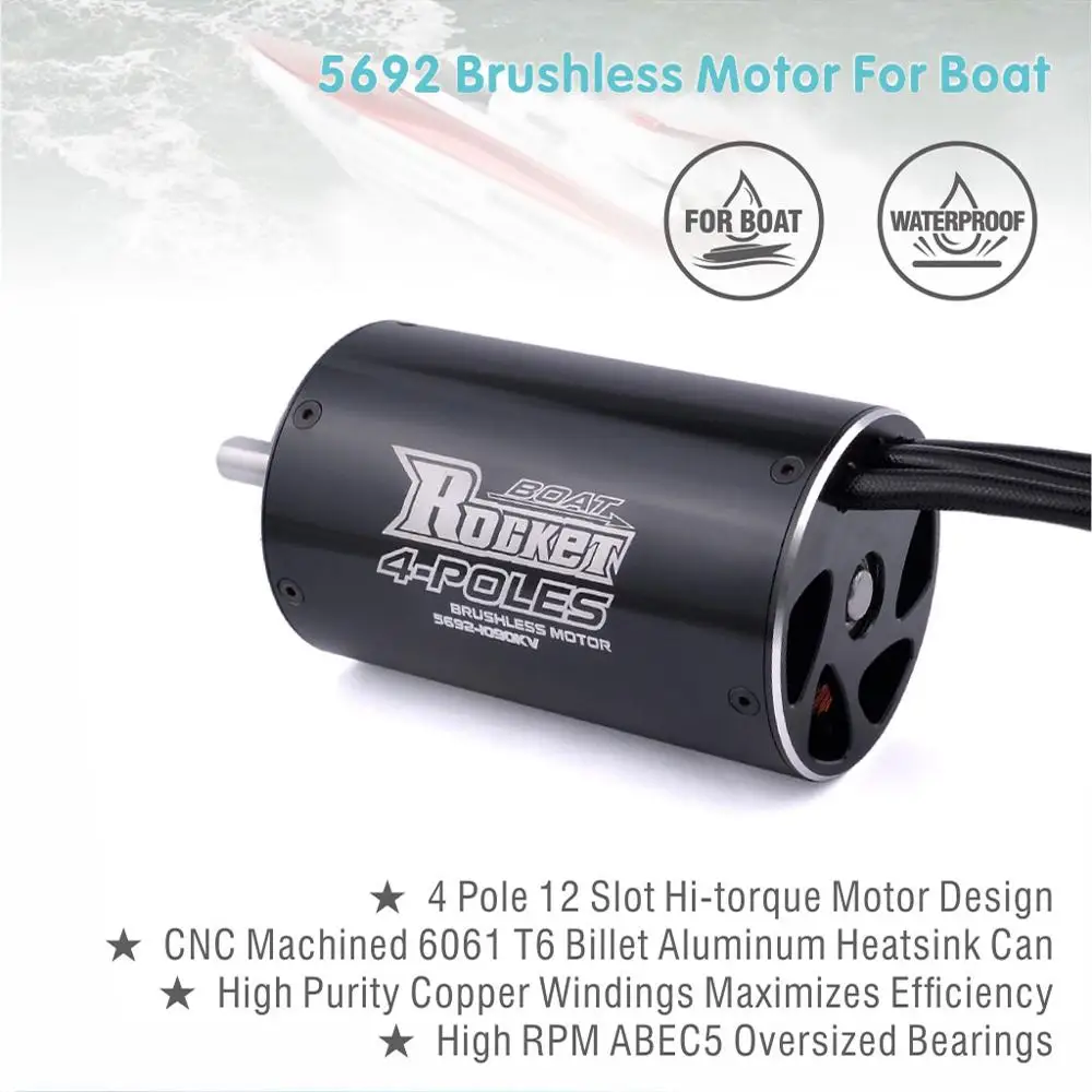 

RC Boat motor SURPASS HOBBY Boat Waterproof motor 5682 5692 56102 56112 Brushless Motor w/ Water Jacket for Over 1000mm RC Boat