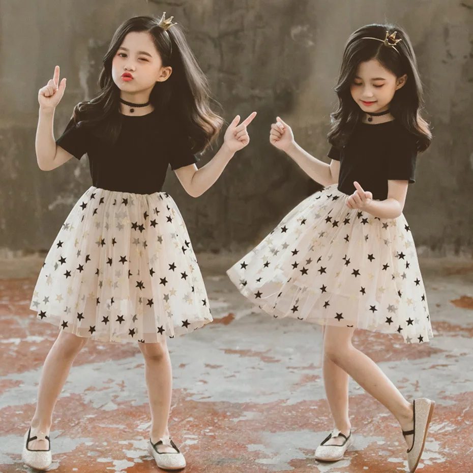 Платье для девочек с мультяшным рисунком детское летнее платье из мягкого хлопка