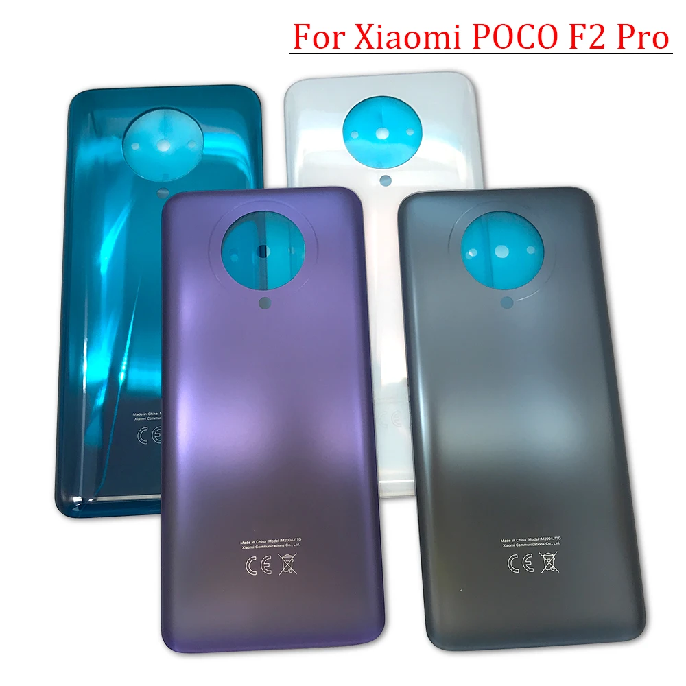 Carcasa trasera de cristal para Xiaomi MI Poco F2 Pro, cubierta trasera con pegamento adhesivo, Original, nuevo, 100%-0