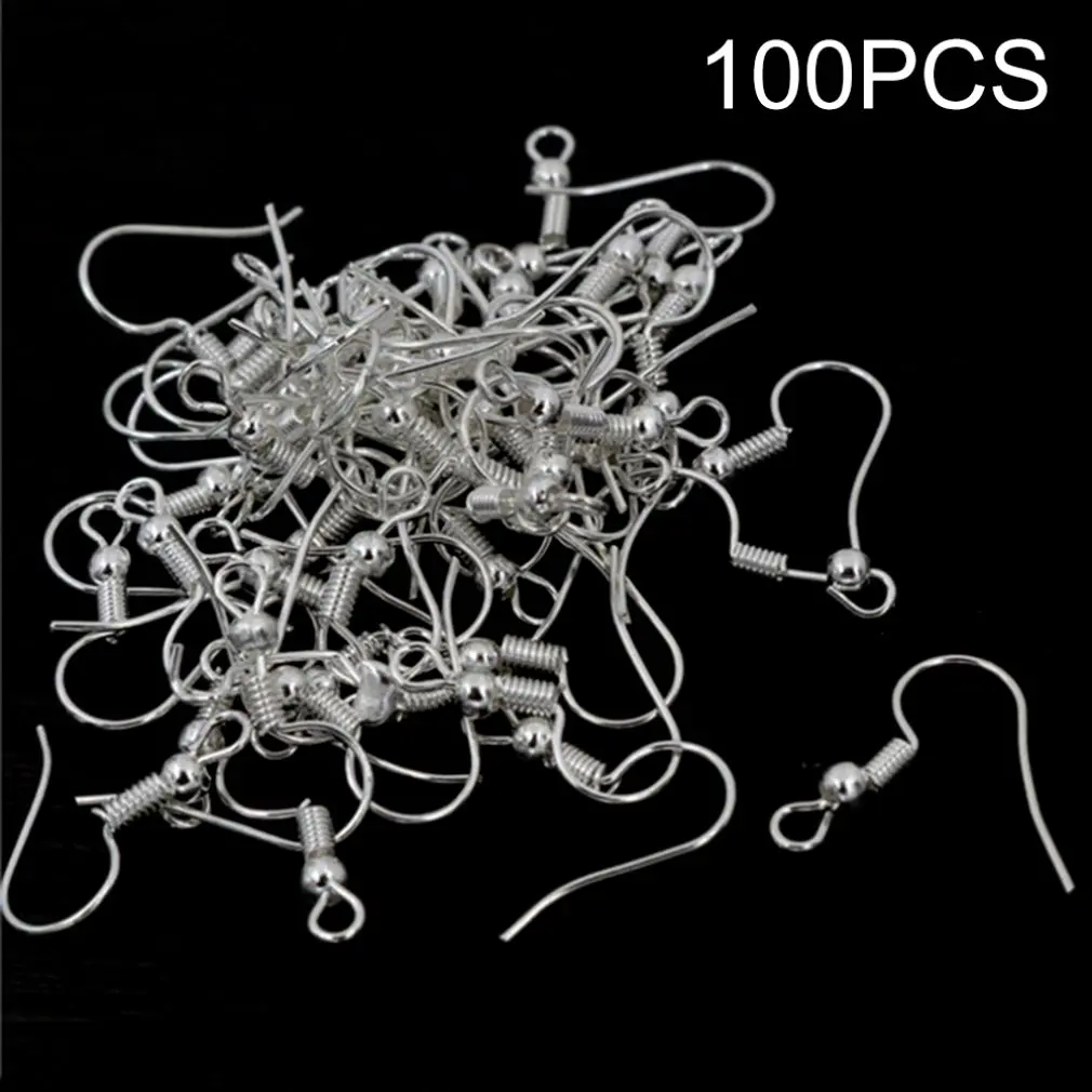 

100pcs/lot DIY Earring Findings Earrings Clasps Hooks Fittings DIY Jewelry Making Accessories Iron Hook Earwire Jewelry