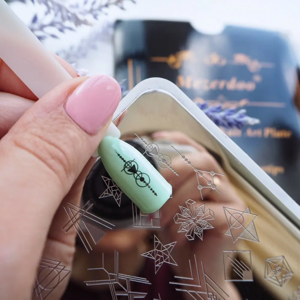 9 5*14 5 см штамповочные пластины для дизайна ногтей созвездия Луна Звезда Ожерелье