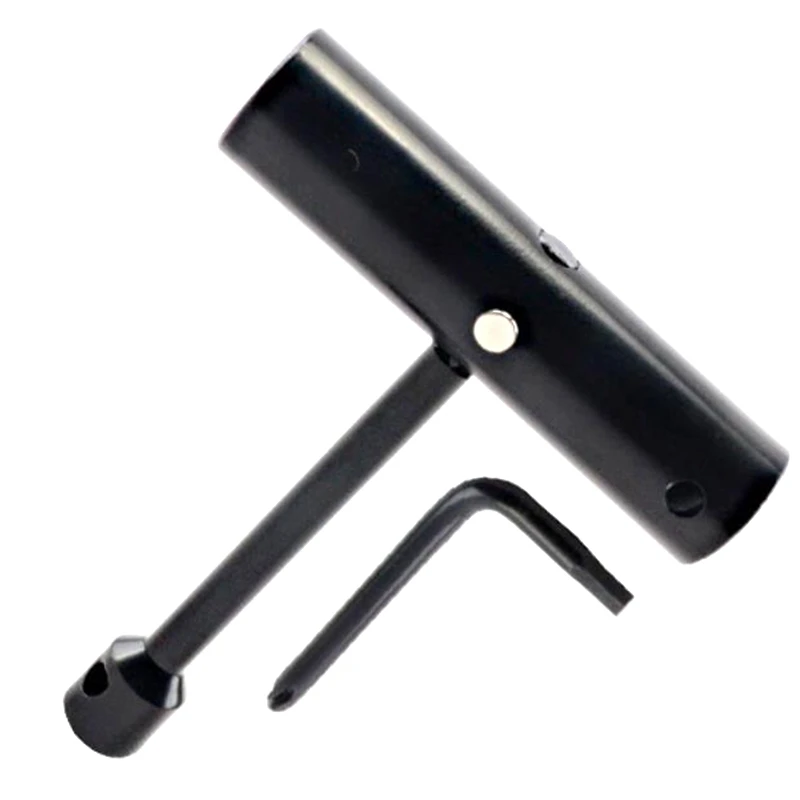 

HOT-Skateboard Tools Multi-Function Skateboard T Tool Accessory with T-Type Polygonal Nut Wrench and L-Type Screw Wrench