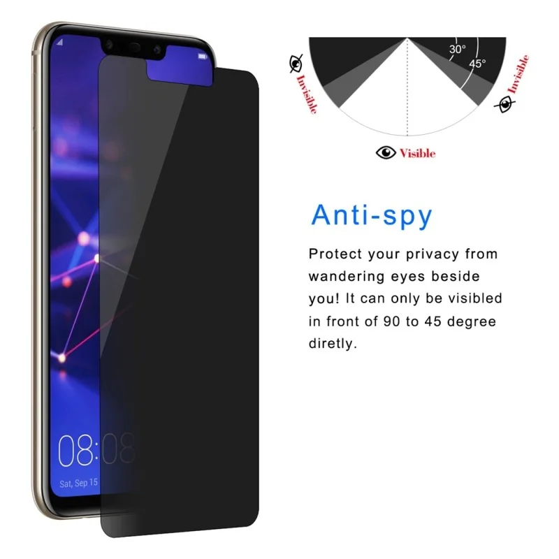 Анти шпионская черная Защита экрана для huawei mate 20 20X 20 Lite закаленное стекло для mate 20 Lite mate 20 профессиональная защитная пленка