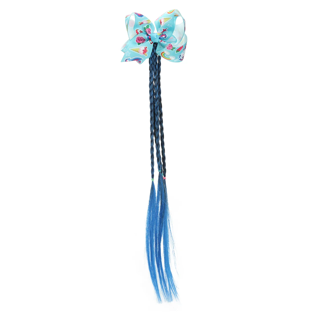 unicorn bow-5 1 шт., парик, эластичная лента для волос, аксессуары для волос для девочек, галстук для волос, цветная крученая тесьма, веревка, колокольчик, дизайнерская Детская повязка на голову, головной убор - Цвет: unicorn bow-5