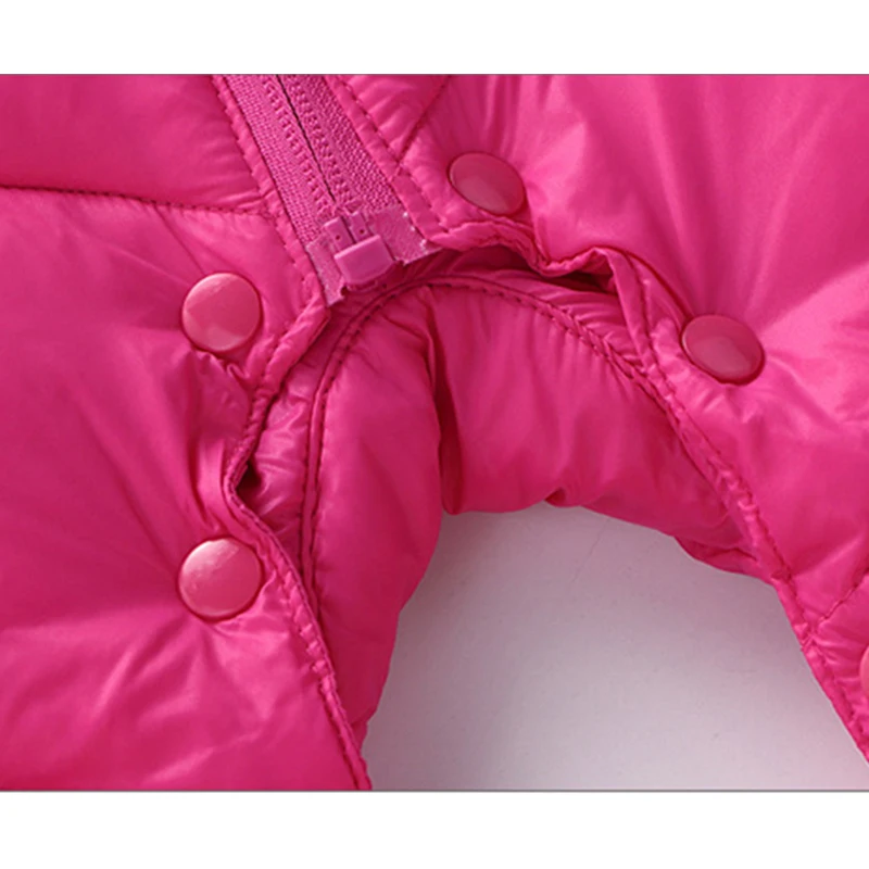 Пуховая хлопковая зимняя одежда для маленьких девочек и мальчиков вязаный