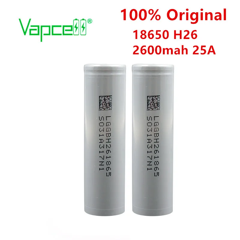 Vapcell 100% оригинал H26 18650 2600mAh 25A beats VTC5A equal VTC6A / 20S li-ion 3 7 V аккумуляторная батарея