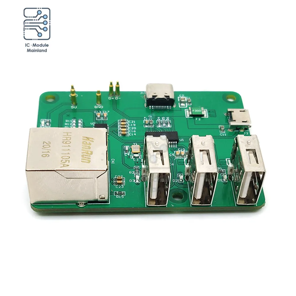 Плата расширения сетевого концентратора для Raspberry Pi Zero плата с USB Type C Ethernet