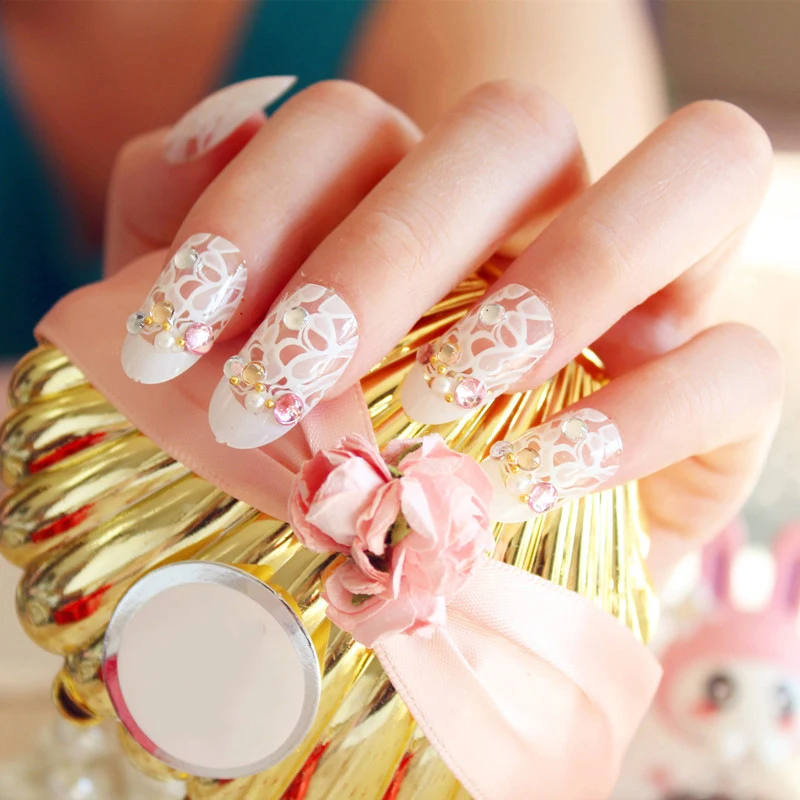 120*4 см белый кружевное платье с цветочным рисунком дизайн пересилки ногтей