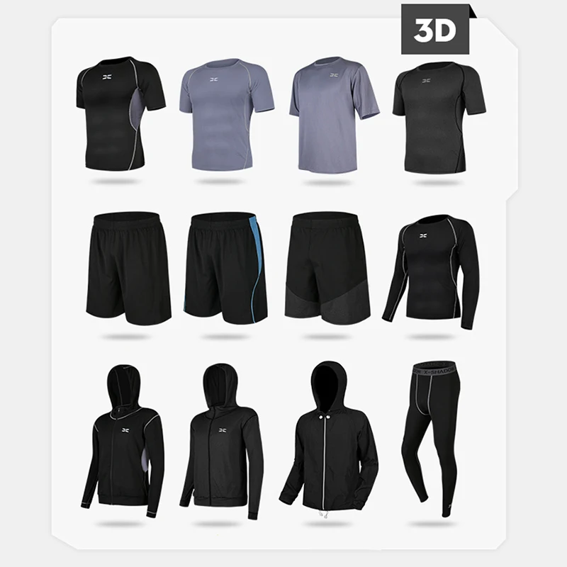 Комплект спортивной одежды мужской из 5 предметов джоггеры тренировочные