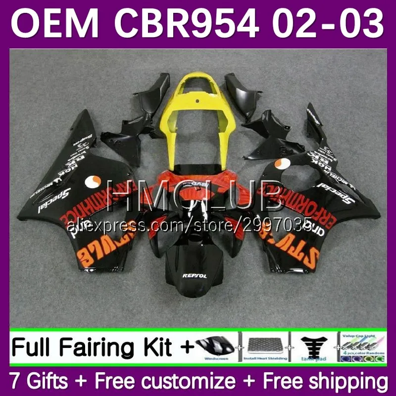 

Инъекция OEM для HONDA CBR954RR CBR 900 954 RR CC 954RR 2002 2003 Оранжевый глянцевый 22No.19 900RR CBR954 RR CBR900RR 02 03 обтекатели