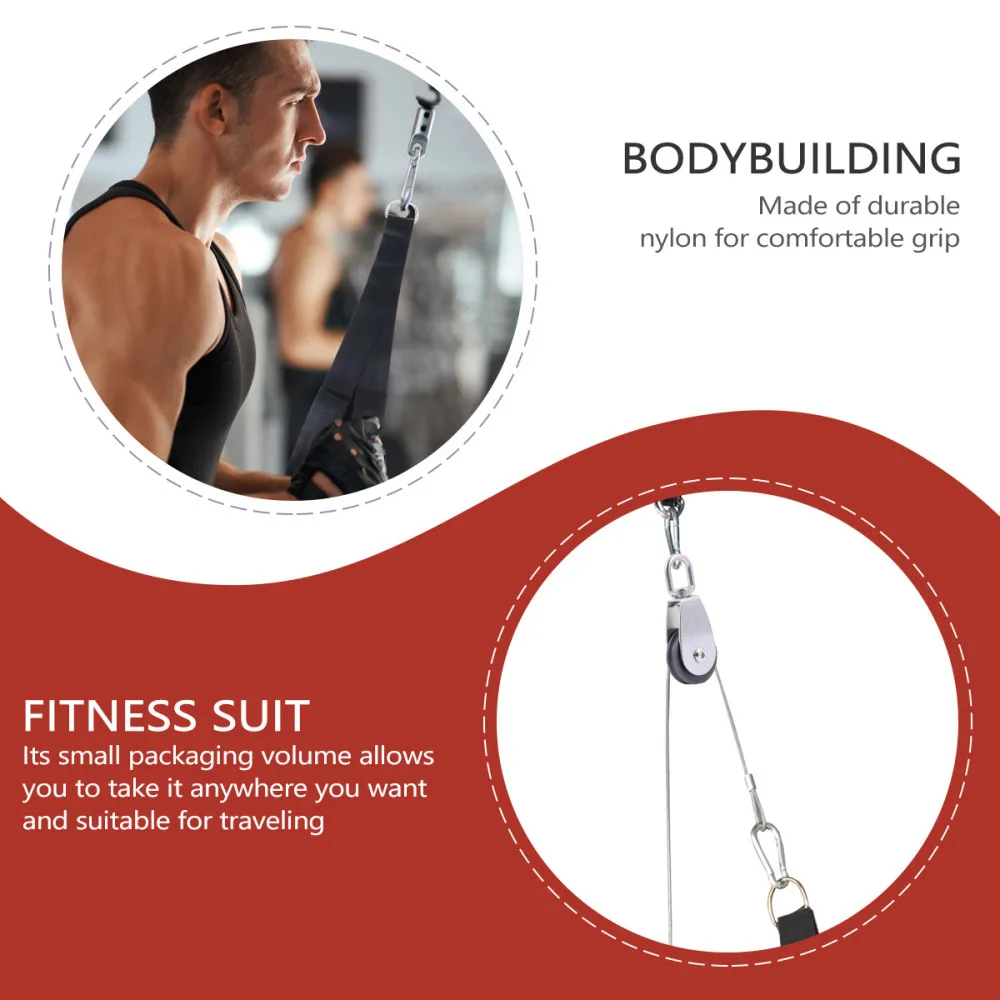 

1 Set Forearm Wrist Trainer Arm Strength Training Rope Cable Pulley System