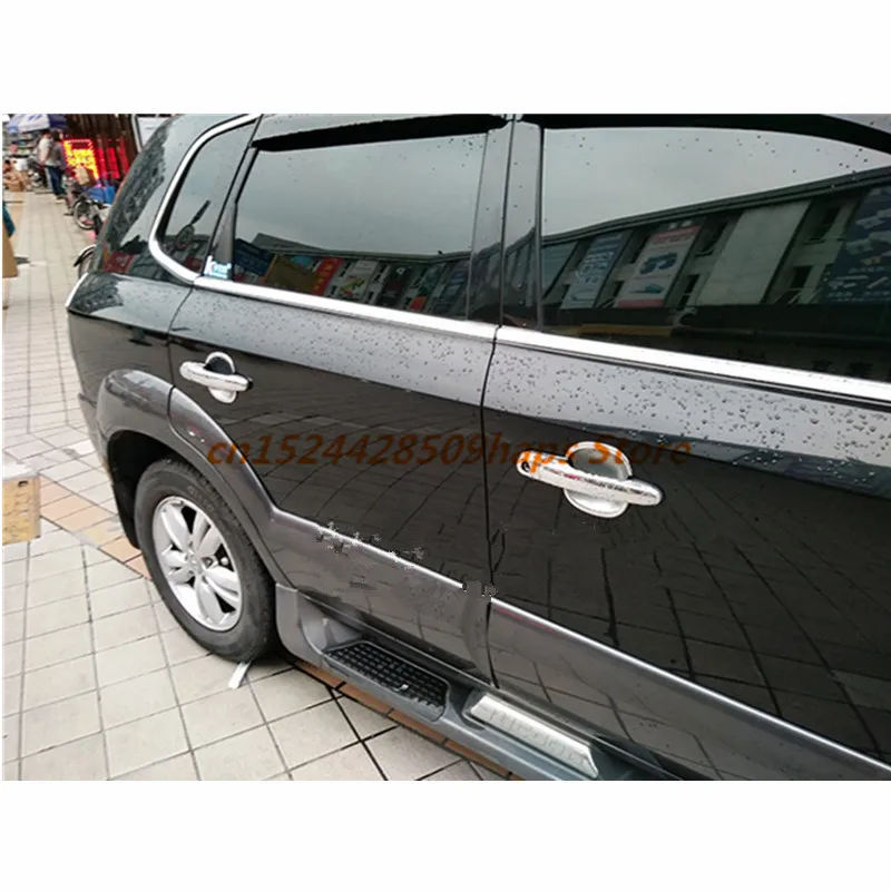 For Hyundai Tucson 2006-2014 Chrome Handle Cover/ABS Door Bowl Cap Cover Trims Car-Styling Accessories 4-8pcs | Автомобили и