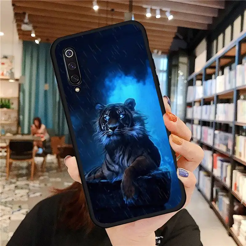 

Ferocious tiger fashion cool Phone Case black For Xiaomi Redmi mi note 7 8t 9 9t 9s 8 10 10t 11 pro lite K20 max 3