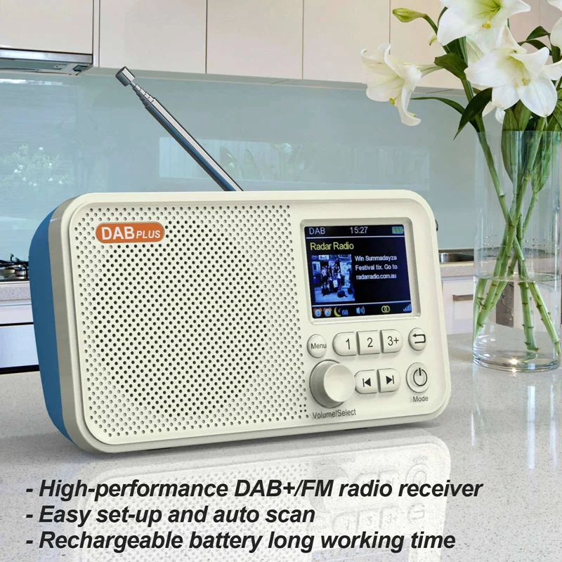 Портативный цифровой радиоприемник DAB/DAB + и FM с Bluetooth TF картой mp3-плеер цветной