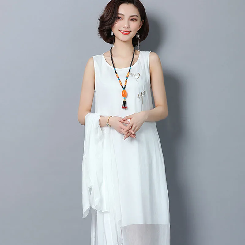 Новинка весна-лето 2020 женское платье с вышивкой в национальном стиле большого