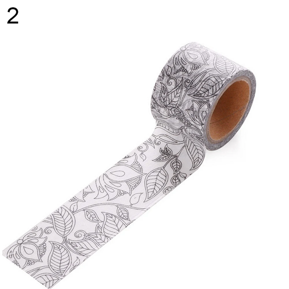 Японский милый каваи красочные цветы Маскировка листьев васи лента декоративная