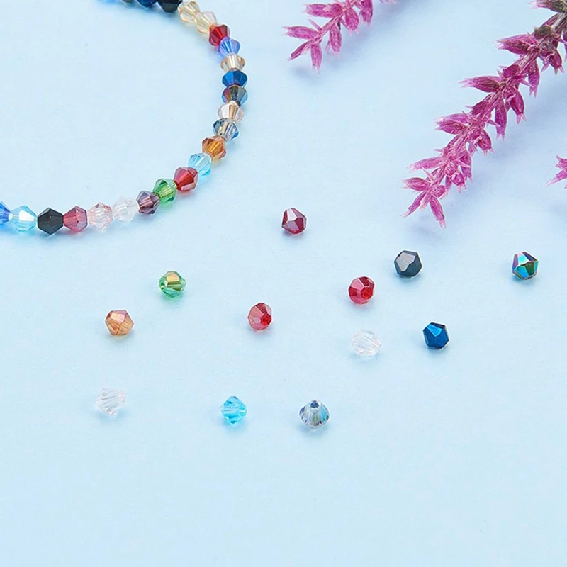 Двойные конусные Хрустальные стеклянные бусины используемые для изготовления