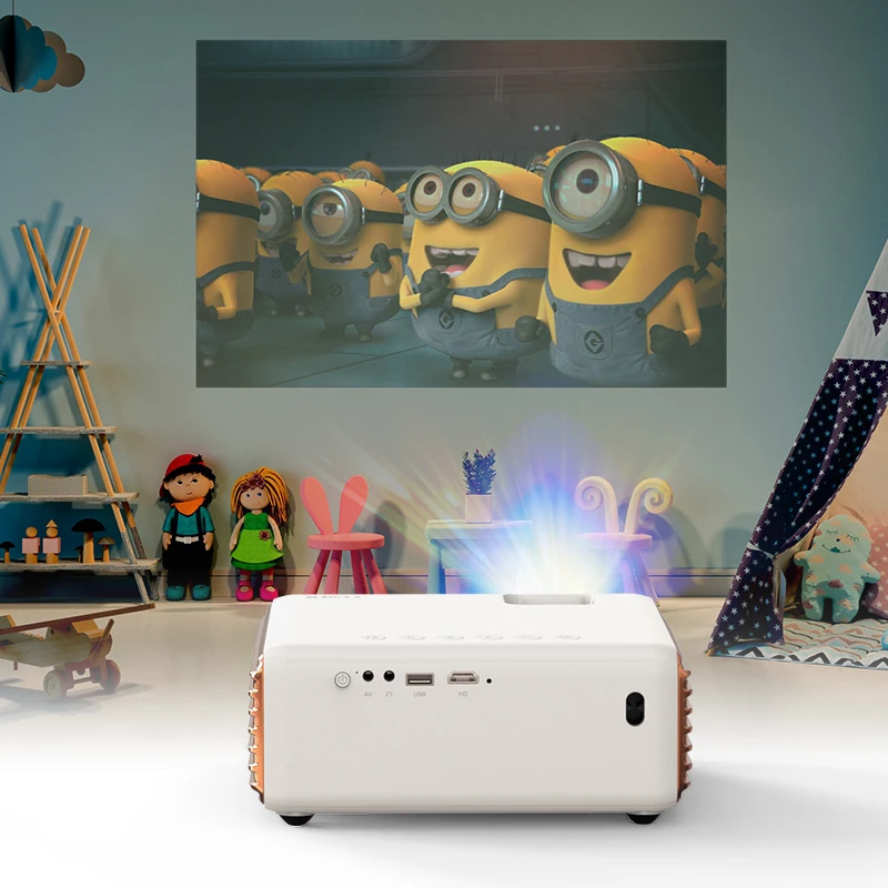 xidu hd mini projector for phone led retro smart projectors android wifi screenless tv 3d home bedroom office cinma beamer t3 free global shipping