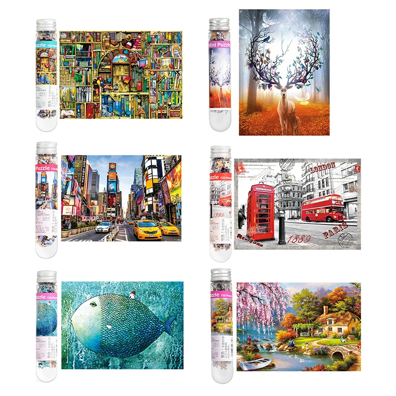 150 шт./бутылки мульти-Тип Мини Тесты трубки головоломка Декорации/головоломки