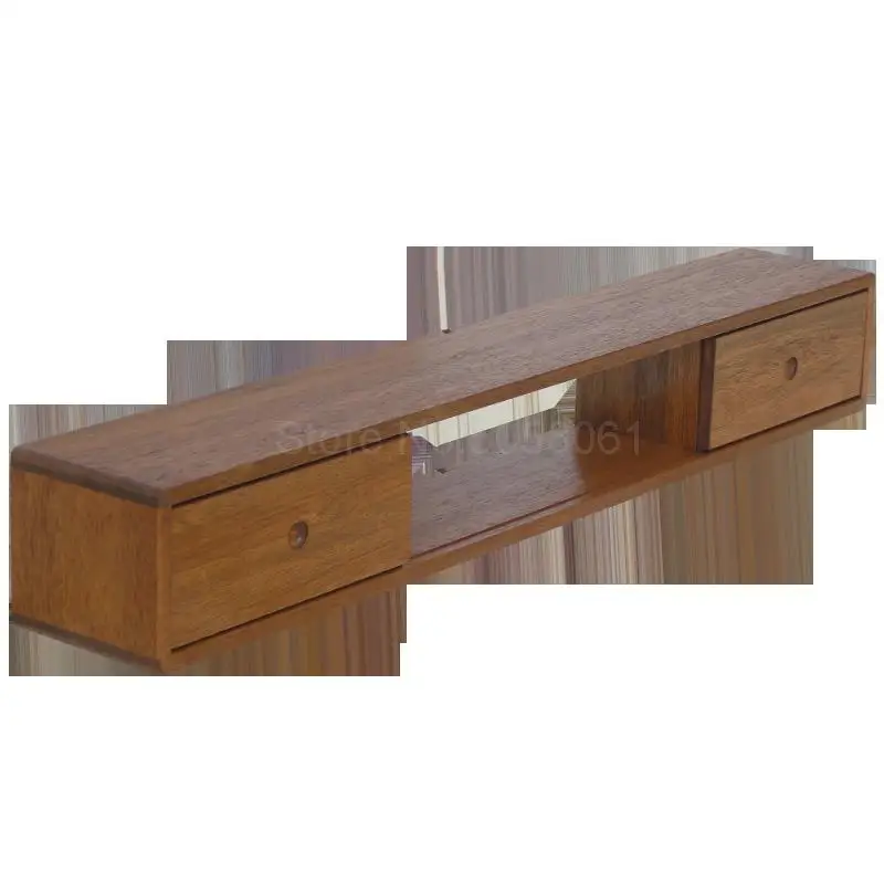 Настенный шкаф под телевизор из массива дерева Скандинавская простая подвесная