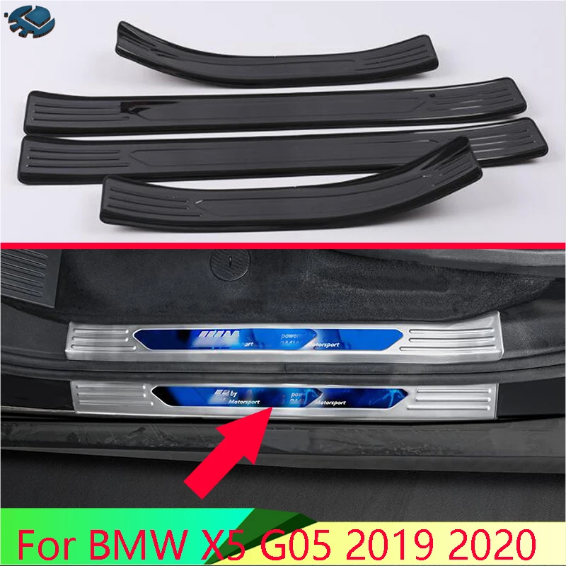 

For BMW X5 G05 2019 2020 Car Accessories Stainless Steel Ouside Door Sill Panel Scuff Plate Kick Step Trim Cover Protector