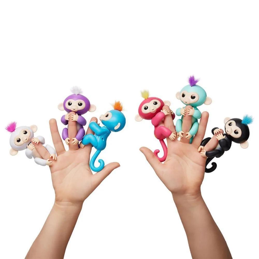 Action Figure Happy Monkey Finger Baby Monkey Electronic Pets Kids Fingertip Monkey Smart Pet Interactive Toy For Children Gift