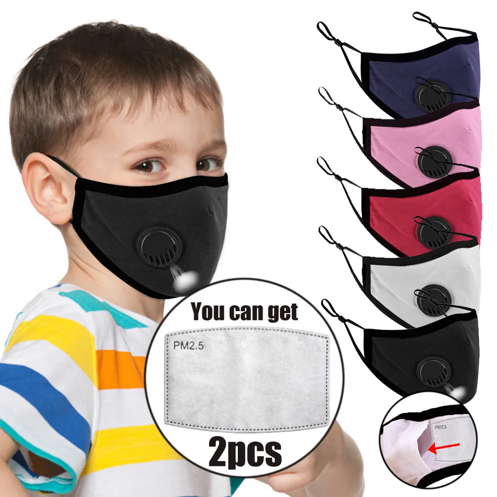 

5 Pcs Children Reusable Mouth Mask Unisex Cotton Adjustable Face Mask Anime Mask Respirator Cycling Mask Washable Mouth Muffle