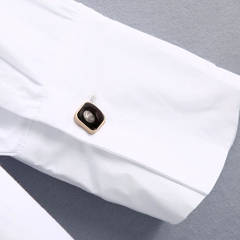 

New 2021 women simply style buttons decoration casual white poplin blouse office lady side split shirts chic blusas tops LS6562