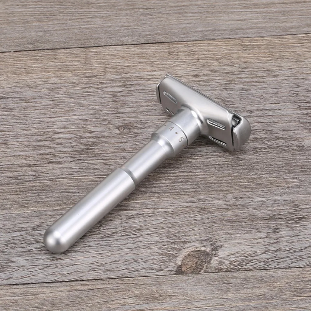 

Men's Double Edge Safety Razor Classic Shaving Razor Eco-friendly Manual Shaver Adjustable Shaver 1-6 Files Hair Removal #0903