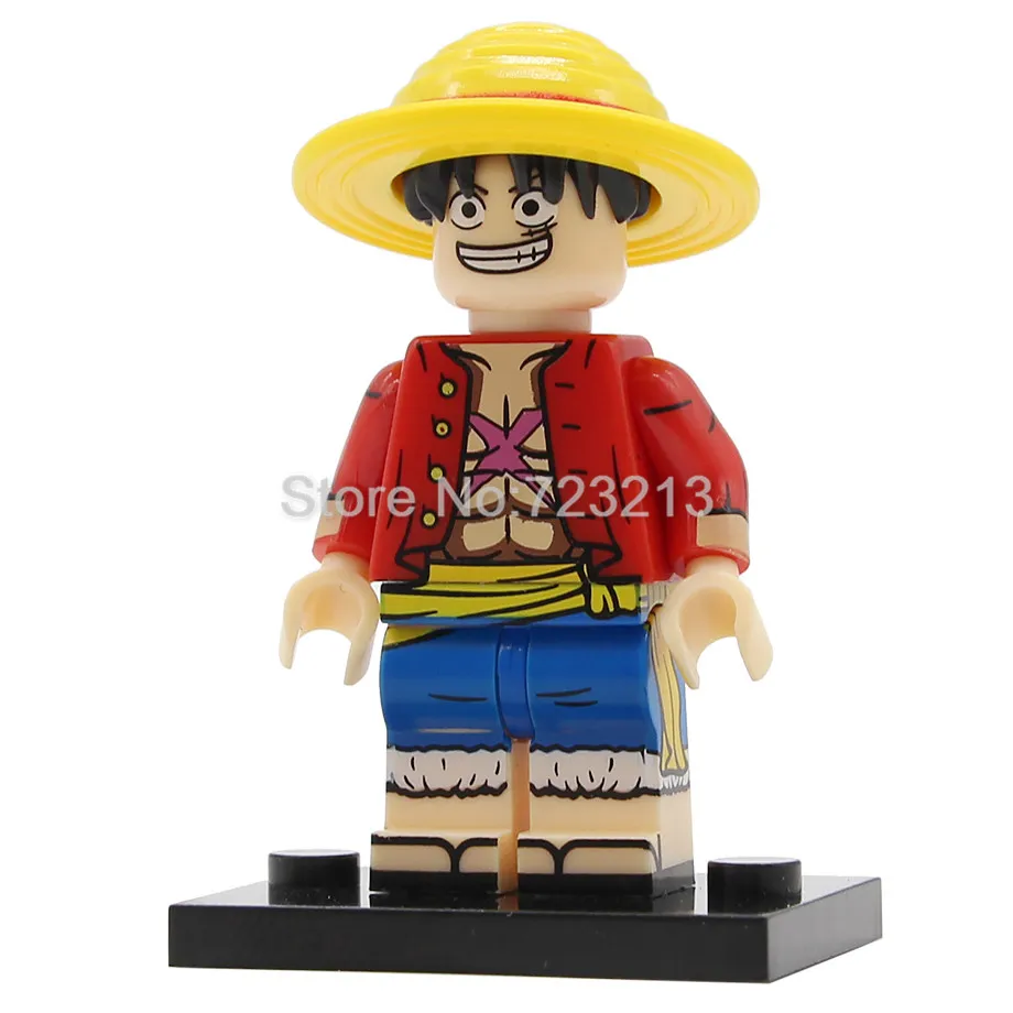 Luffy Новинка, цельная фигурка туза, Чоппер Нами сабо, Шанкс, буруку, Робин, Trafalgar, Лоу, набор строительных блоков, модели, кирпичи, игрушки - Цвет: Luffy