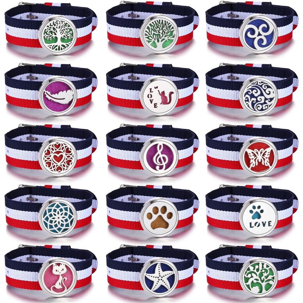 

Aromatherapy Bracelet Genuine Leather Stainless Steel Essential Oil Diffuser Locket Bracelet Wristbands Aroma Diffuser Jewelry