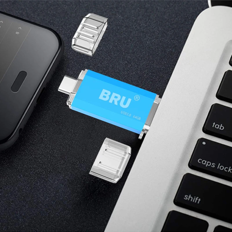 BRU OTG флешка Usb 3,0 флеш-накопитель type-c высокоскоростной флеш-накопитель Usb флешка 16g 32g 64gb 128gb Логотип на заказ