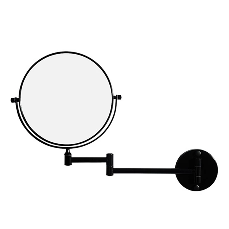 Черное зеркало для ванной настенное макияжа косметическое складывающееся