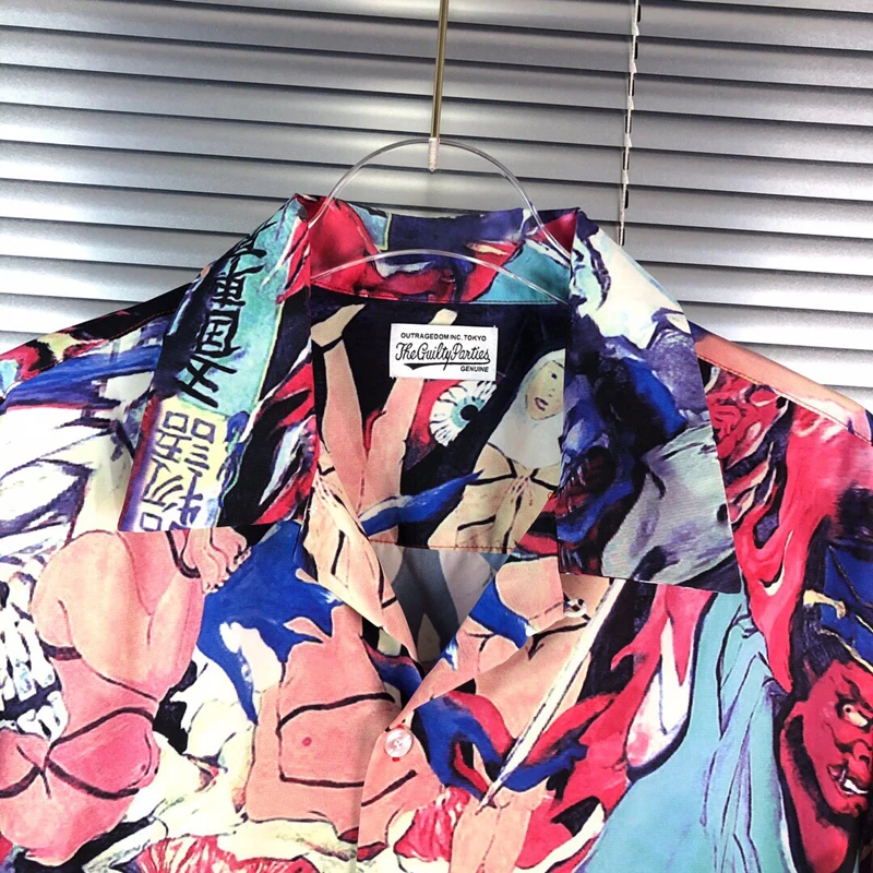Best Quality Streetwear WACKO MARIA HAWAIIAN Shirt 2021 Summer New Men Women Casual Fashion 1:1 Tops Tee HAWAIIAN Beach Shirts